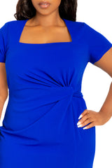 Gathered Waist Midi Dress