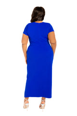 Gathered Waist Midi Dress