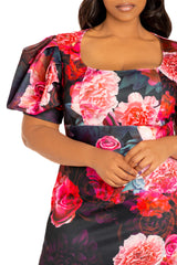 Floral Scuba Midi Dress