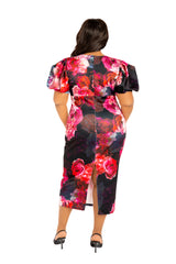 Floral Scuba Midi Dress