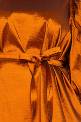 Tie Waist Voluminous Sleeve Blouse