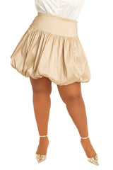 Balloon Hem Mini Skirt