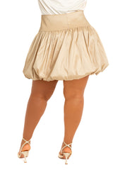 Balloon Hem Mini Skirt