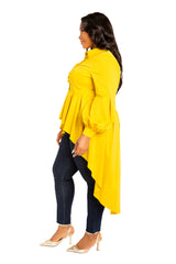 High-Low Peplum Blouse