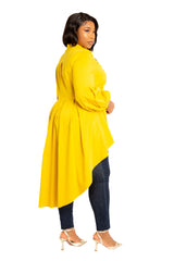 High-Low Peplum Blouse