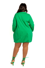 Bubbled Poplin Mini Dress