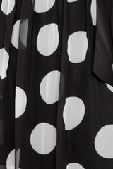 Contrast Collar Polka Dot Shirt Dress