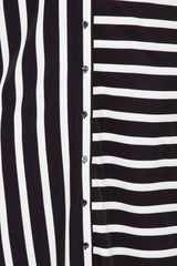 Mixed Stripe Maxi Shirt Dress