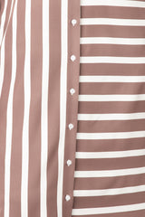 Mixed Stripe Maxi Shirt Dress