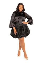 Balloon Hem Mini Skirt