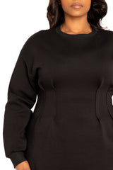 Waisted Jersey Mini Dress