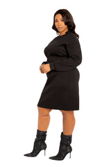 Waisted Jersey Mini Dress