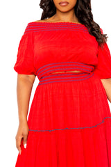 Smocked Top and Skirt Set