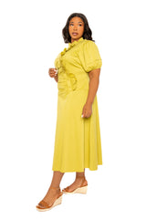 Asymmetrical Ruffle Shirt Dress