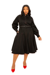 Denim Belt Shirt Dress