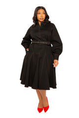 Denim Belt Shirt Dress