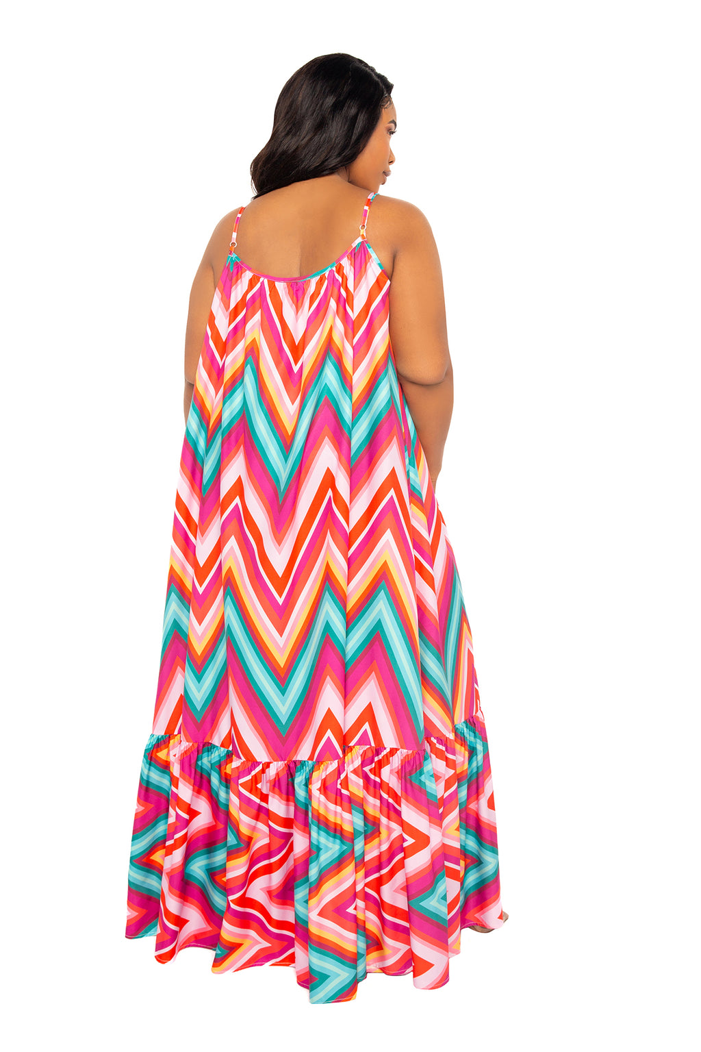 fitted lace wedding dress Chevron Maxi Dress – The Maternity Club main image 1