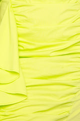 Puff Sleeve Asymmetric Ruffle Mini Dress