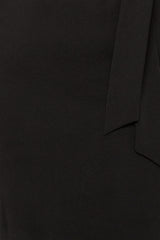 Buxom Couture Women Plus Size Wrap Midi Dress Black