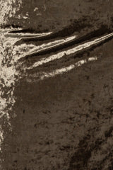 Buxom Couture Curvy Women Plus Size One Shoulder Velvet Dress with Gloves Emerald Gray