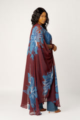 Floral Chiffon Kimono Cover-Ups