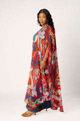 Floral Chiffon Kimono Cover-Ups