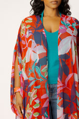 Floral Chiffon Kimono Cover-Ups