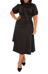 Asymmetrical Ruffle Shirt Dress