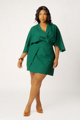 Linen Tie Waist Mini Dress