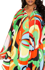 Print Tunic Maxi Dress