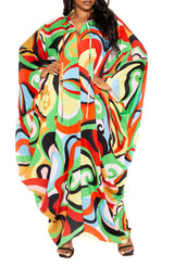 Print Tunic Maxi Dress