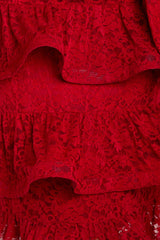 Lace Bell Sleeve Tiered Dress