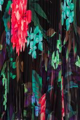 Floral Off Shoulder Pleated Maxi Dress