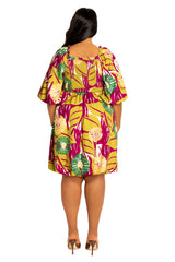 Print Smocked Puff Sleeve Bubbled Dress