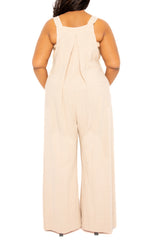 Wide Leg Linen Jumpsuit