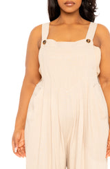 Wide Leg Linen Jumpsuit