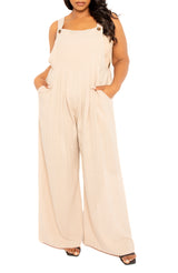 Wide Leg Linen Jumpsuit