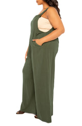 Wide Leg Linen Jumpsuit
