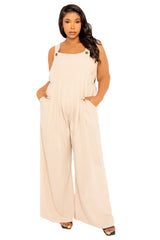 Wide Leg Linen Jumpsuit
