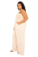 Wide Leg Linen Jumpsuit