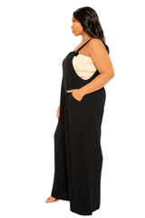 Wide Leg Linen Jumpsuit