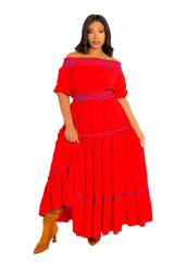 Smocked Top and Skirt Set