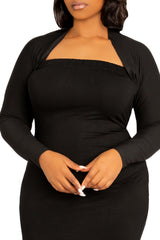 Modal Tube Dress and Shrug Set