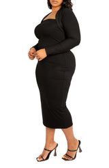 Modal Tube Dress and Shrug Set