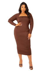 Modal Tube Dress and Shrug Set