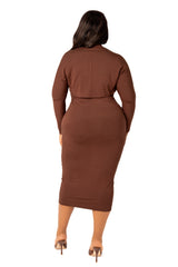 Modal Tube Dress and Shrug Set