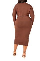 Modal Tube Dress and Shrug Set