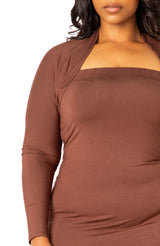 Modal Tube Dress and Shrug Set