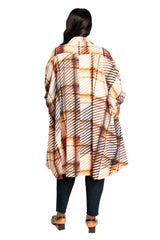 Plaid Flowy Hi-lo Blouse