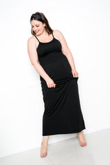 buxom couture curvy women plus size seamless cami dress black